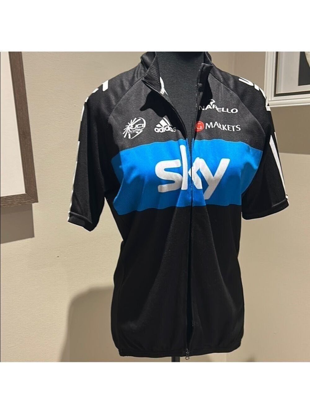 Team Sky Black and Blue Sky Cycling Jersey - Picture 1 of 5